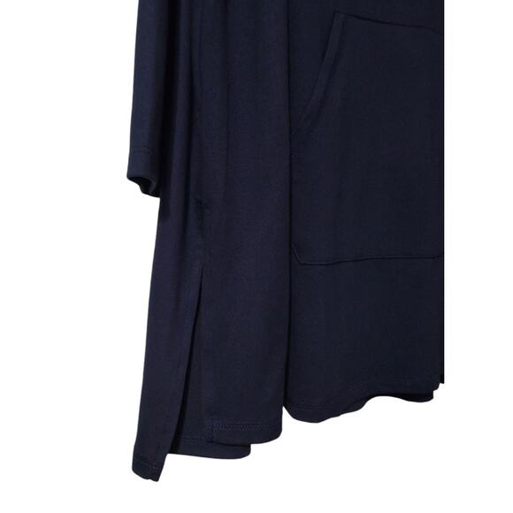 Lane Bryant LIVI Soft 18/20 Navy Hoodie Plus Size Tunic Top Activewear Irregular - Picture 4 of 9